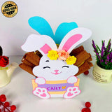Easter Bunny Basket - Easter Candy Box Paper Cutting File - 5.6x8.4" - Cricut File - LightBoxGoodMan - LightboxGoodman