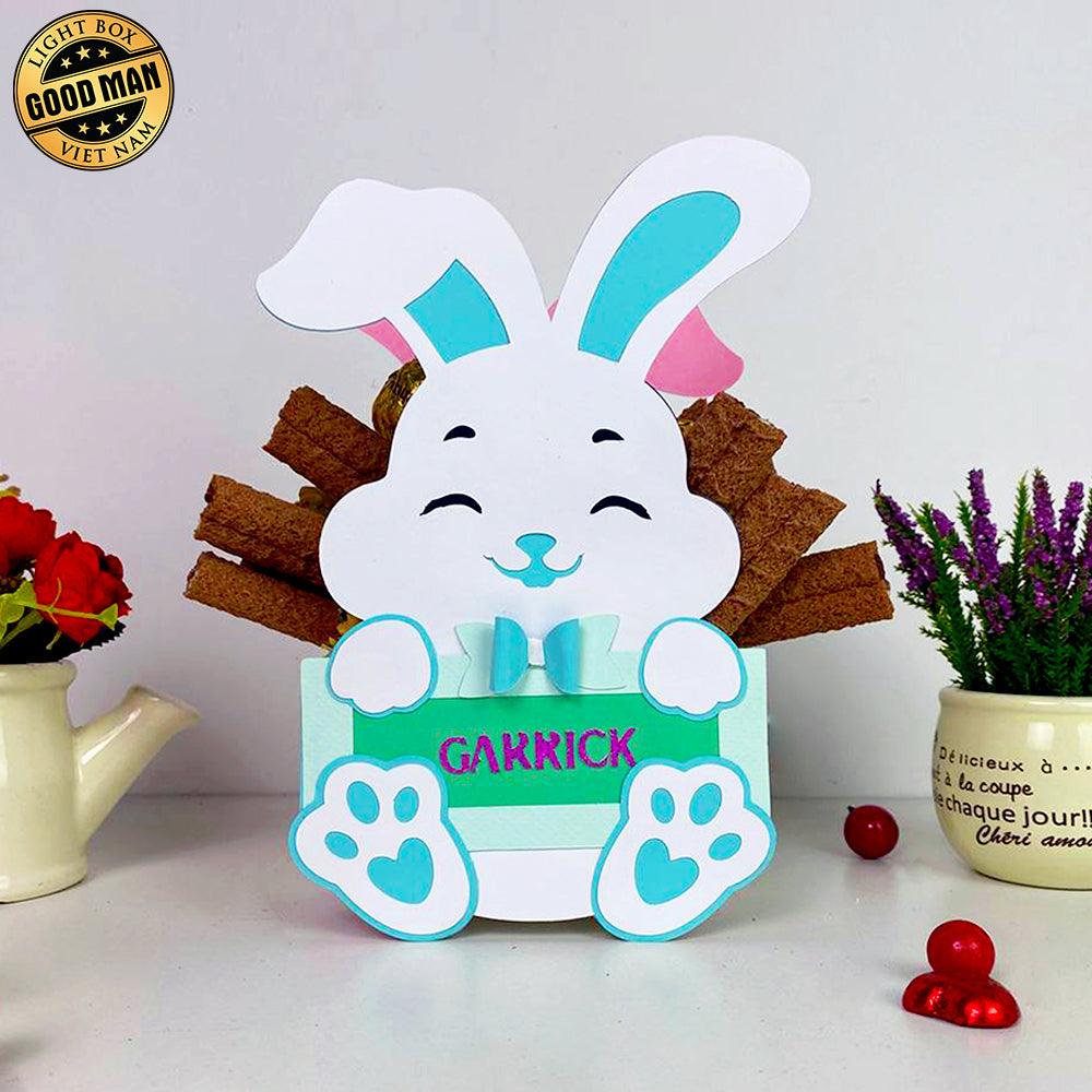 Easter Bunny Basket - Easter Candy Box Paper Cutting File - 5.6x8.4" - Cricut File - LightBoxGoodMan - LightboxGoodman