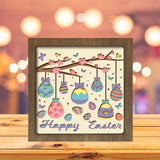 Egg Tree – Paper Cut Light Box File - Cricut File - 20x20cm - LightBoxGoodMan