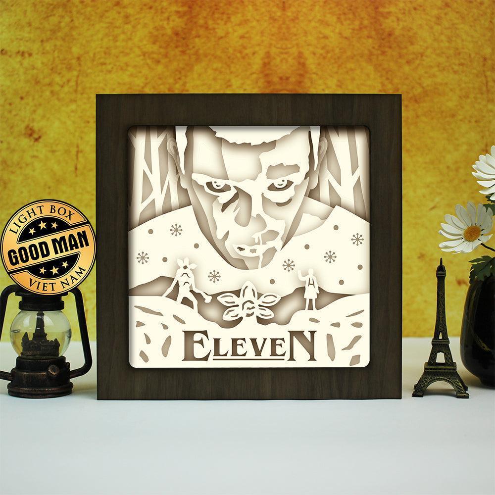 Eleven Square 2 - Paper Cut Light Box File - Cricut File - 20x20cm - LightBoxGoodMan - LightboxGoodman