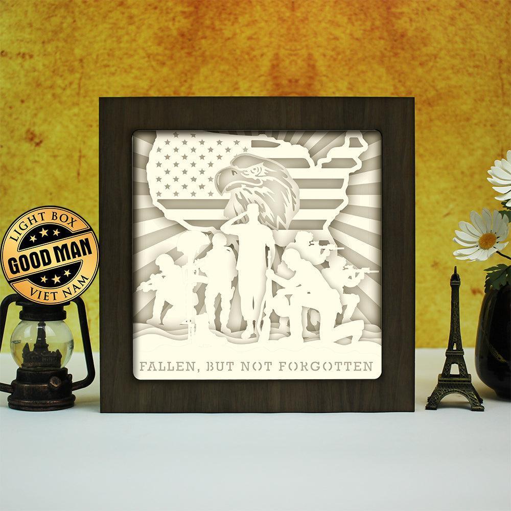 Fallen Soldiers – Paper Cut Light Box File - Cricut File - 20x20cm - LightBoxGoodMan - LightboxGoodman
