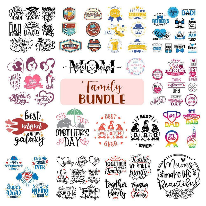 Family Bundle - Cricut File - Svg, Png, Dxf, Eps - LightBoxGoodMan - LightboxGoodman