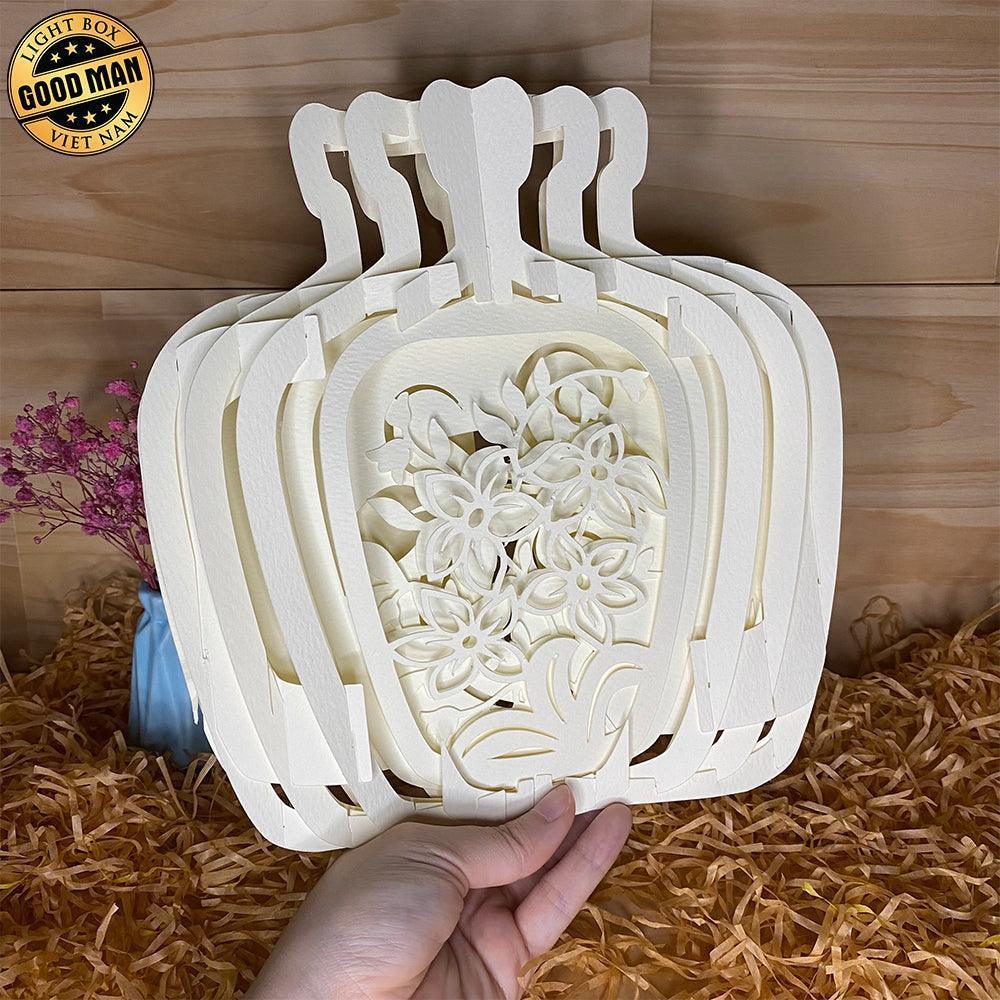 Flower - 3D Pop-up Light Box Vase File - Cricut File - LightBoxGoodMan - LightboxGoodman