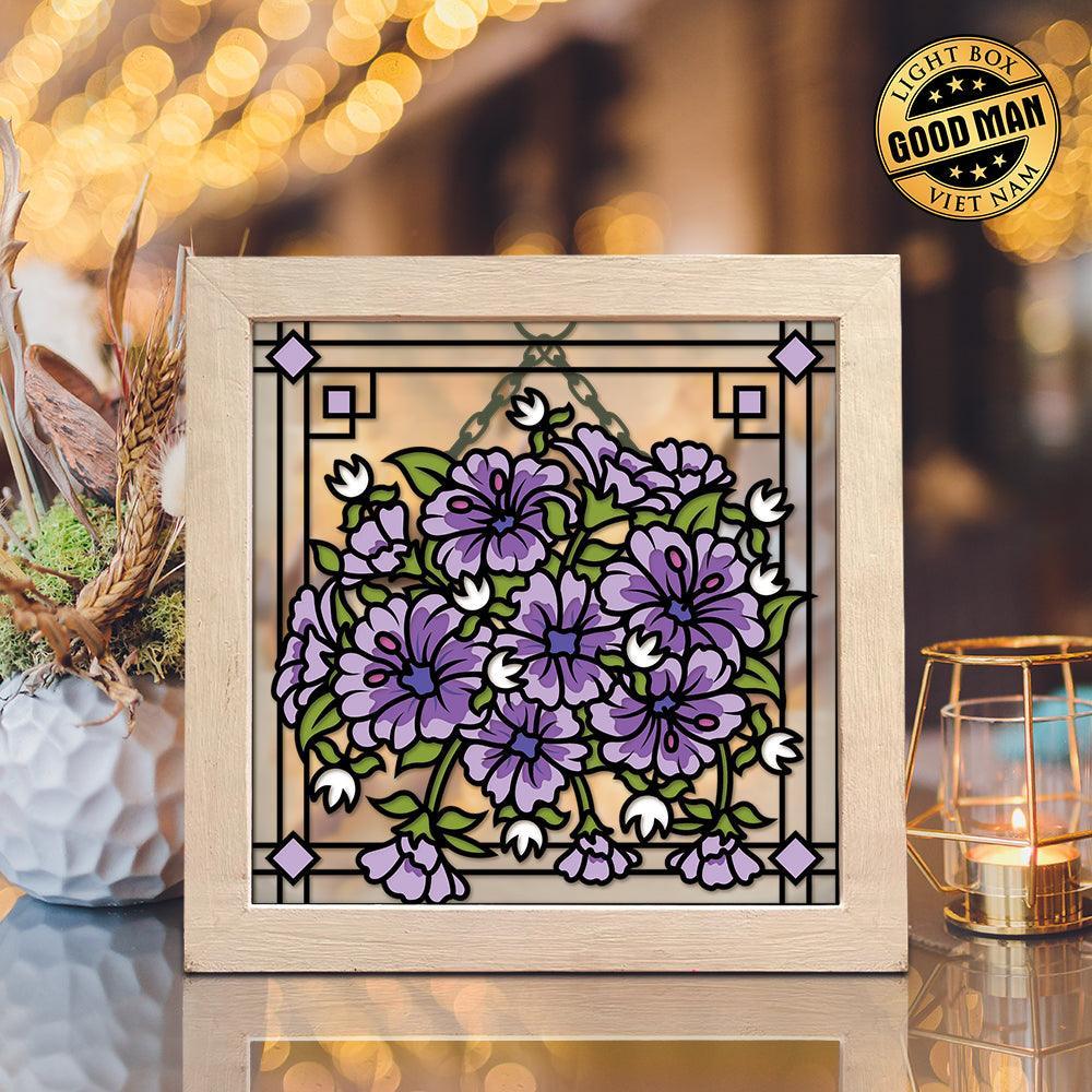 Flowers – Paper Cut Light Box File - Cricut File - 8x8 inches - LightBoxGoodMan - LightboxGoodman