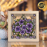Flowers – Paper Cut Light Box File - Cricut File - 8x8 inches - LightBoxGoodMan - LightboxGoodman