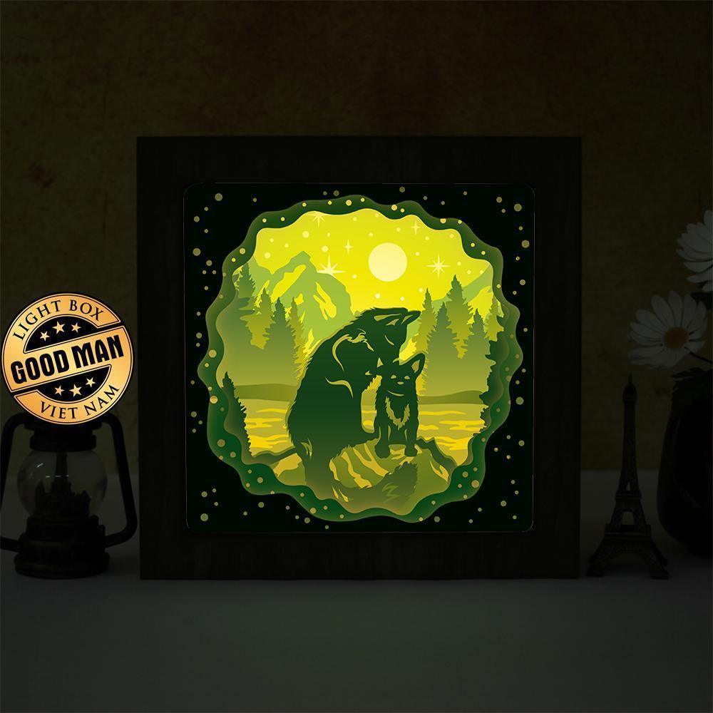 Fox 2 – Paper Cut Light Box File - Cricut File - 8x8 inches - LightBoxGoodMan - LightboxGoodman
