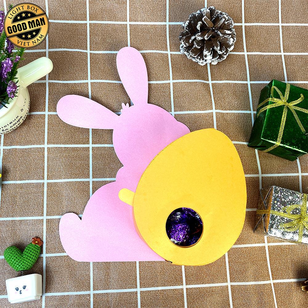 Friendly Bunny - Easter Candy Box Paper Cutting File - 7,7x9,5" - Cricut File - LightBoxGoodMan - LightboxGoodman