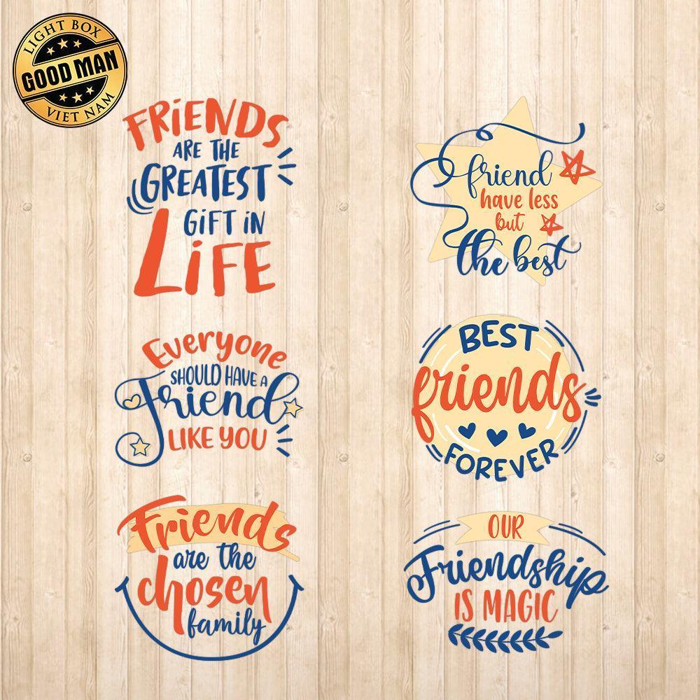 Friendship 2 - Cricut File - Svg, Png, Dxf, Eps - LightBoxGoodMan - LightboxGoodman