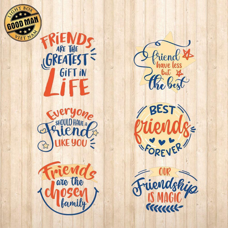 Friendship 2 - Cricut File - Svg, Png, Dxf, Eps - LightBoxGoodMan - LightboxGoodman