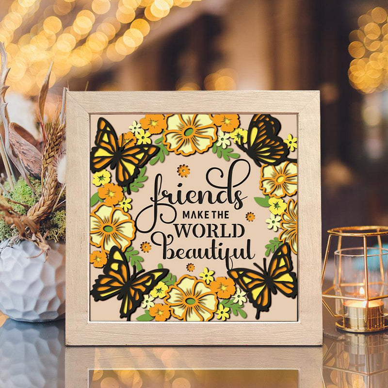 Friendship Quote 3 – Paper Cut Light Box File - 8x8" - Cricut File - LightBoxGoodMan - LightboxGoodman