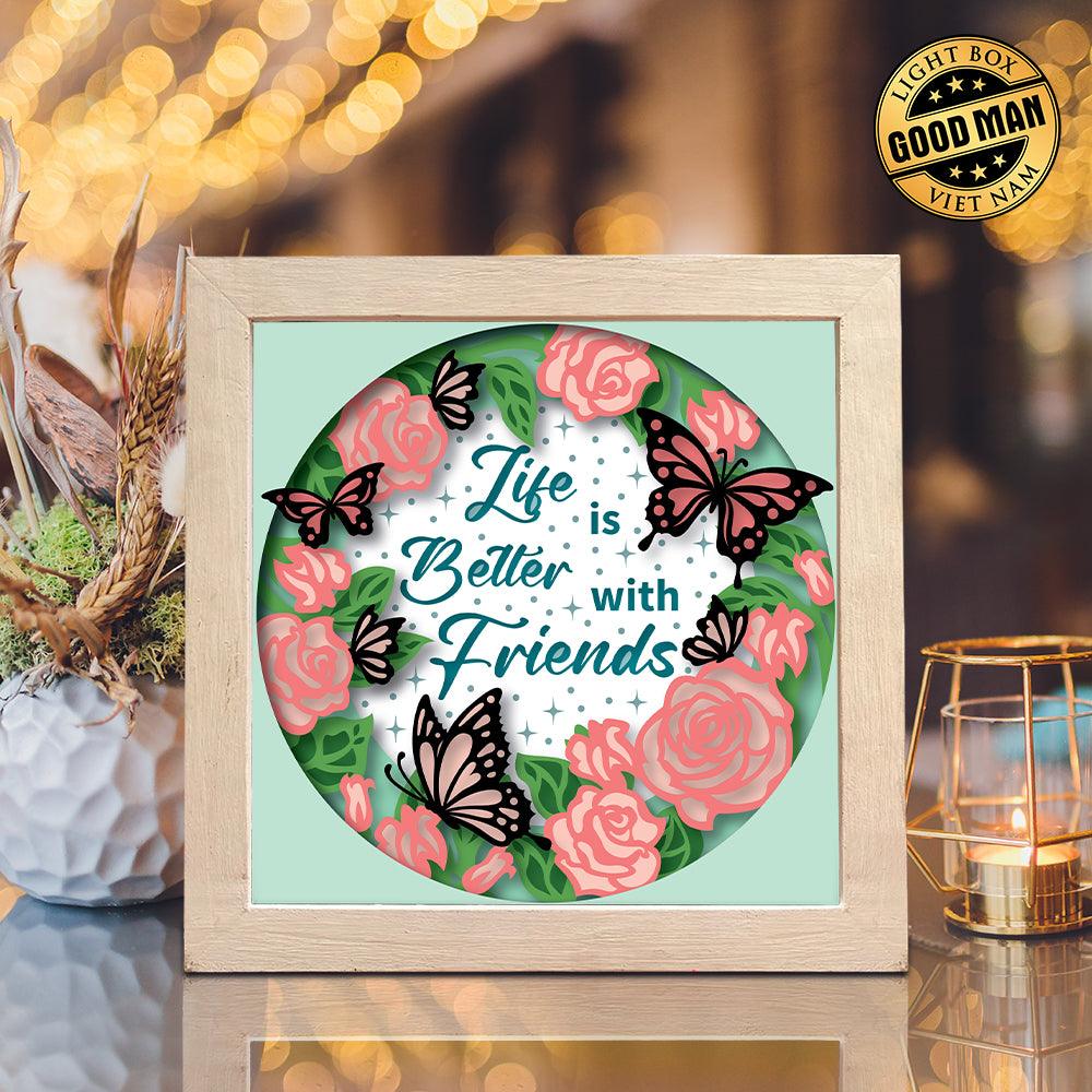 Friendship Quote 4 – Paper Cut Light Box File - 8x8" - Cricut File - LightBoxGoodMan - LightboxGoodman