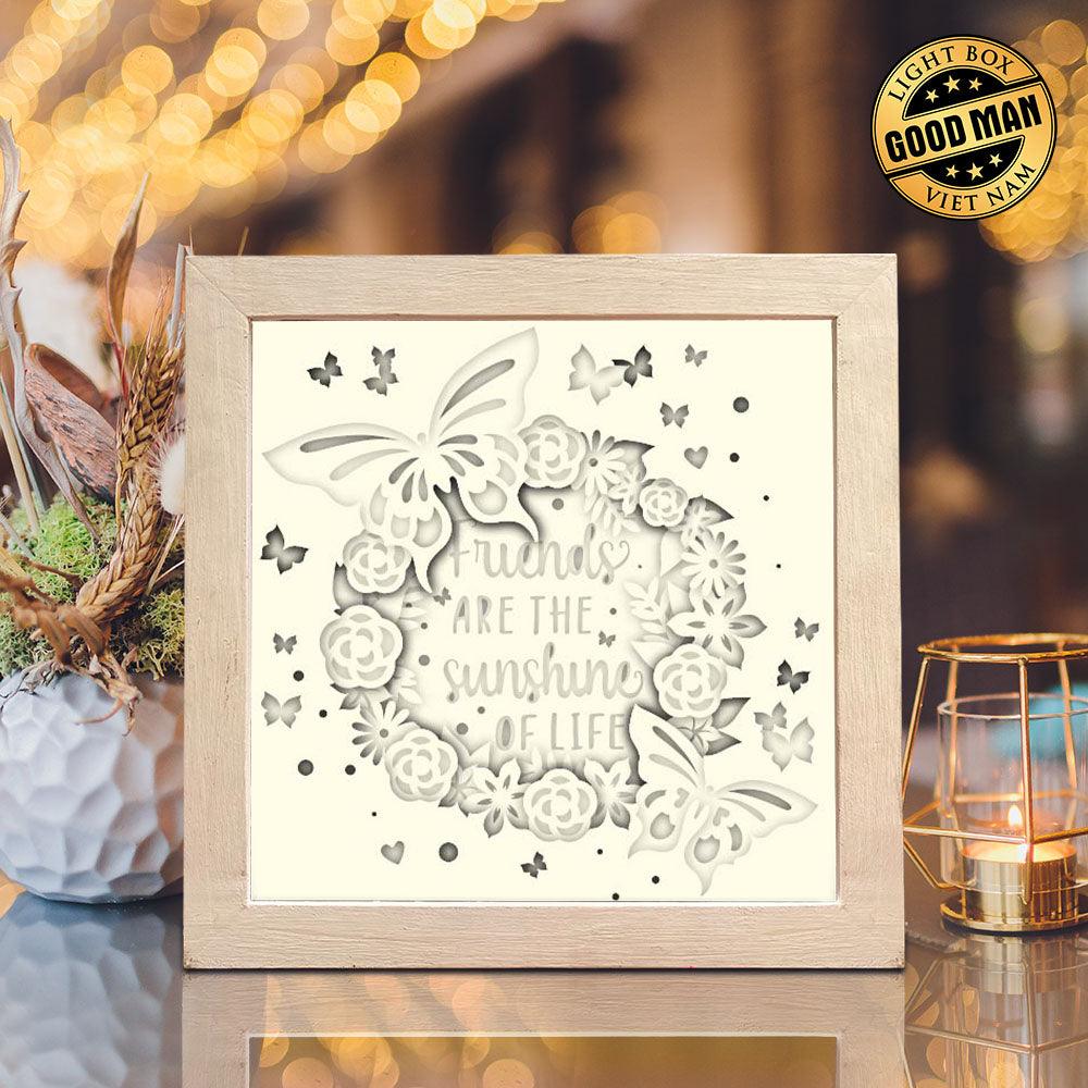 Friendship Quote 5 – Paper Cut Light Box File - 8x8" - Cricut File - LightBoxGoodMan - LightboxGoodman