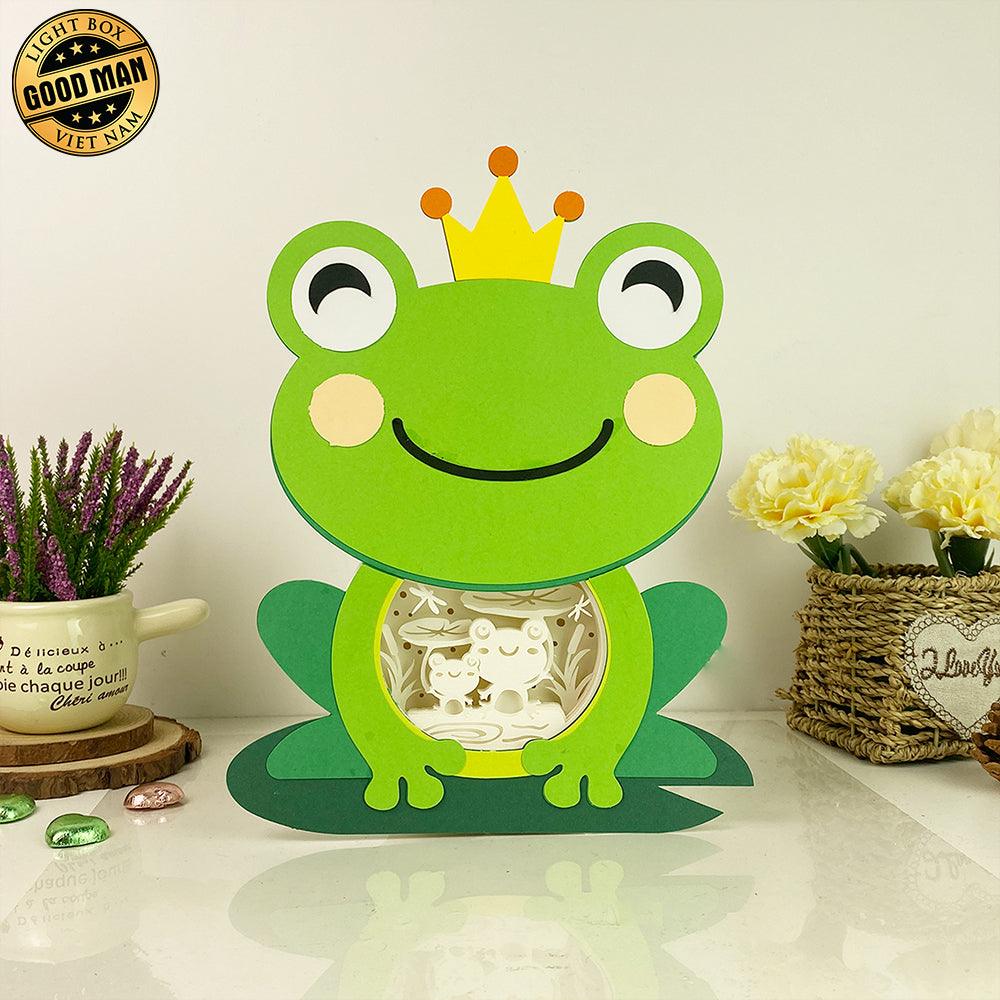 Frog Couple - Frog Papercut Lightbox File - 7.9x10.4" - Cricut File - LightBoxGoodMan - LightboxGoodman