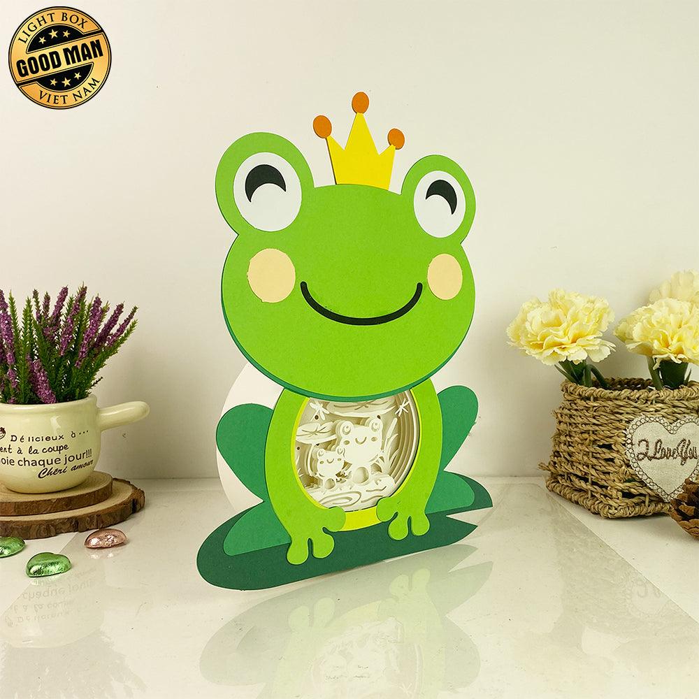 Frog Couple - Frog Papercut Lightbox File - 7.9x10.4" - Cricut File - LightBoxGoodMan - LightboxGoodman