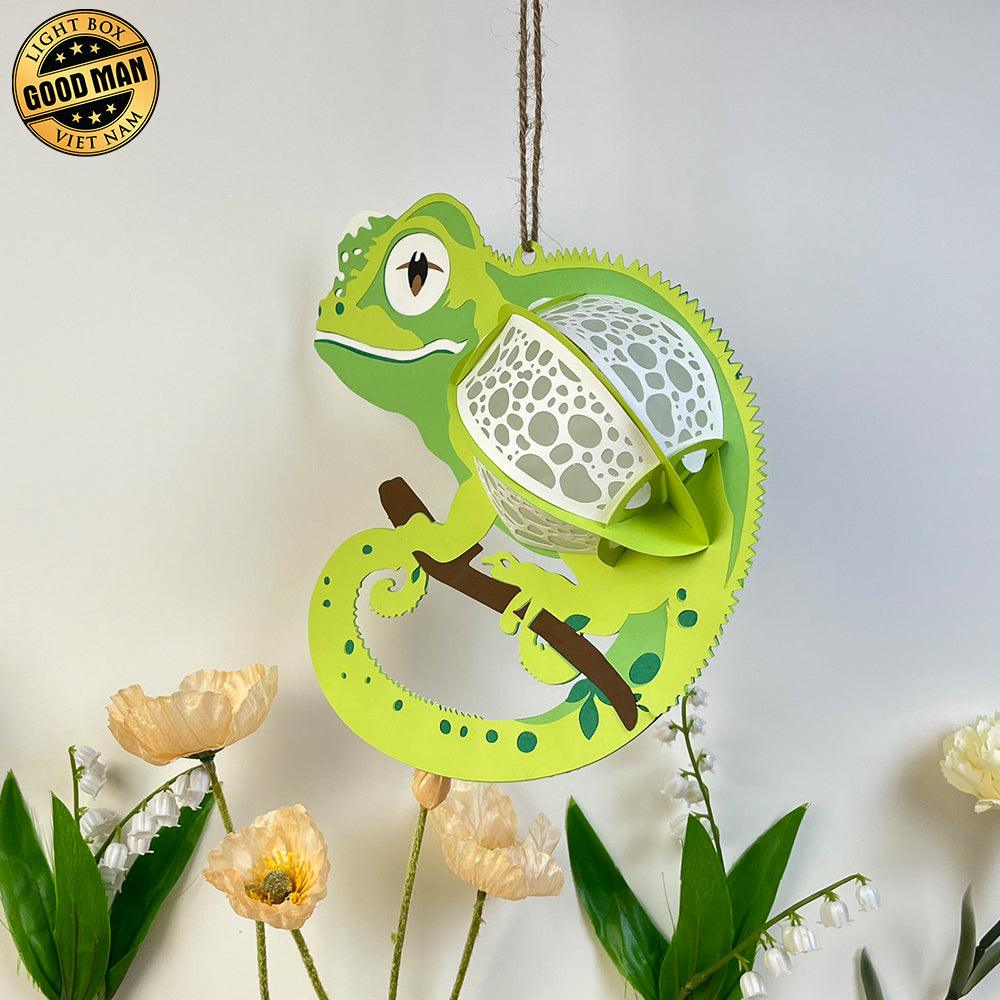 Gecko - 3D Gecko Lantern File - 8.4x7.9" - Cricut File - LightBoxGoodMan - LightboxGoodman