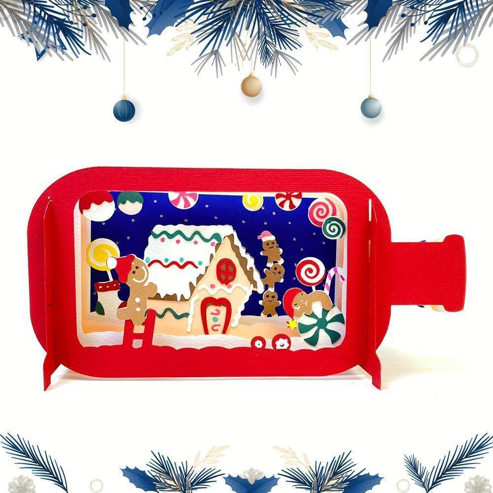 Gingerbread Man - Pop-up Bottle Light Box File - Cricut File - LightBo