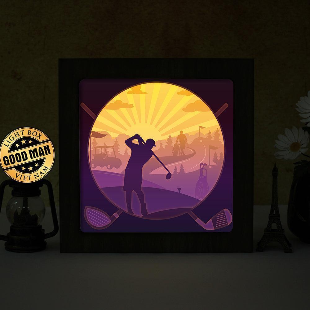 Golf 1 – Paper Cut Light Box File - Cricut File - 20x20cm - LightBoxGoodMan - LightboxGoodman