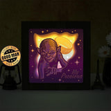 Gollum 1 - Paper Cut Light Box File - Cricut File - 20x20cm - LightBoxGoodMan - LightboxGoodman