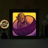 Gollum 2 - Paper Cut Light Box File - Cricut File - 20x20cm - LightBoxGoodMan - LightboxGoodman