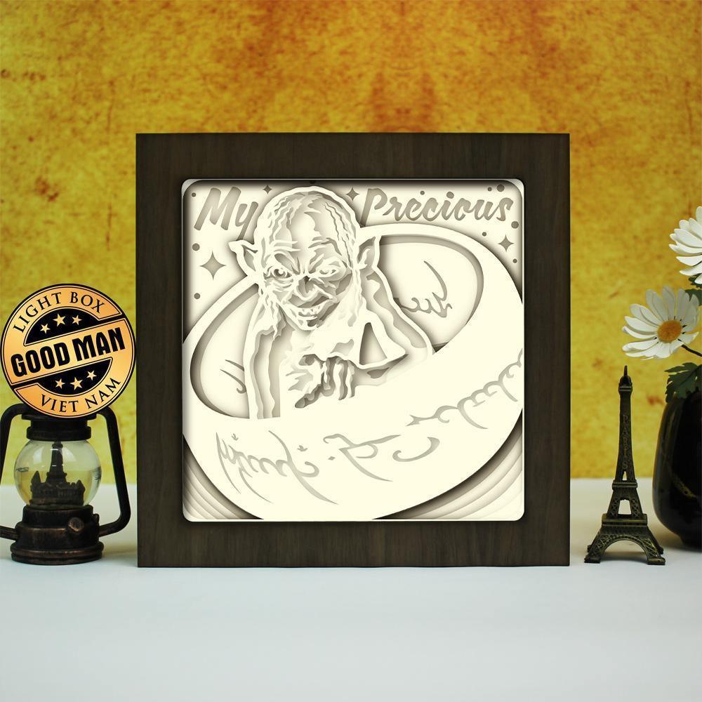 Gollum 2 - Paper Cut Light Box File - Cricut File - 20x20cm - LightBoxGoodMan - LightboxGoodman