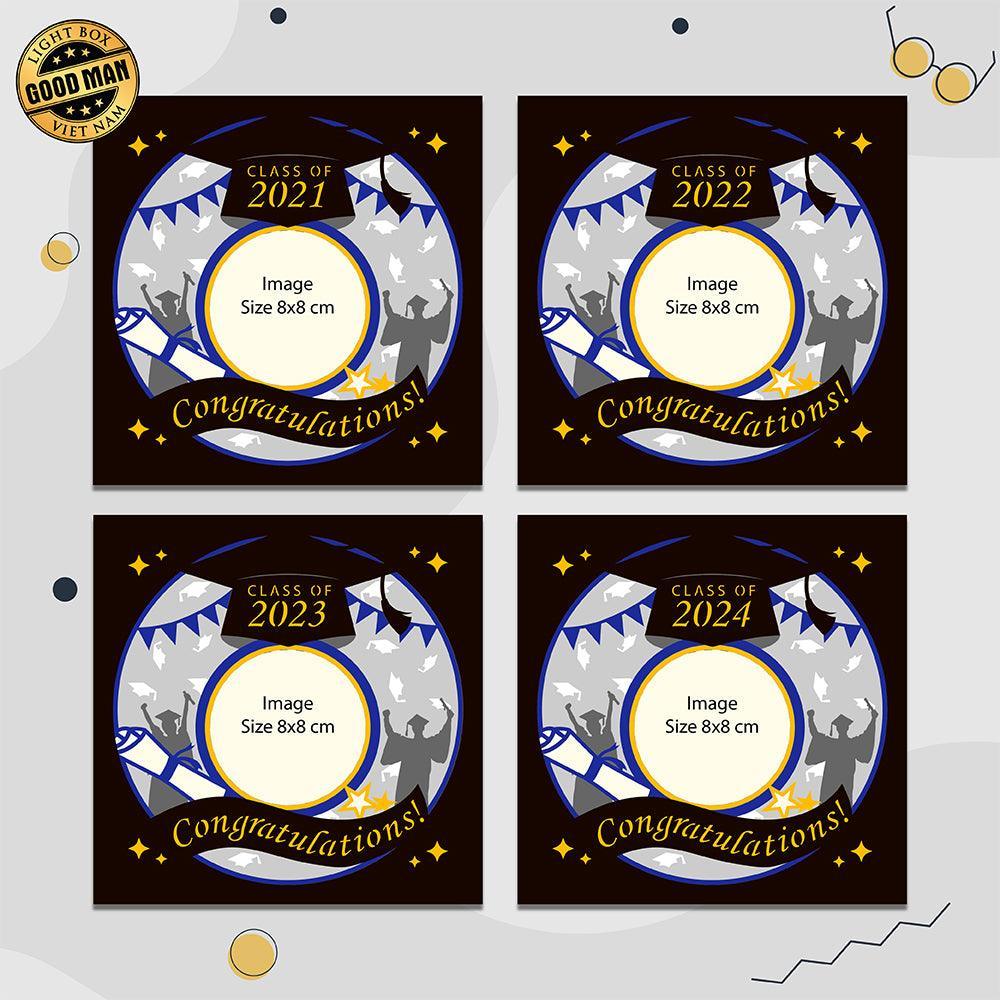 Graduation Gift – Personalized Papercut Lightbox File - 8x8" - Cricut File - LightBoxGoodMan - LightboxGoodman