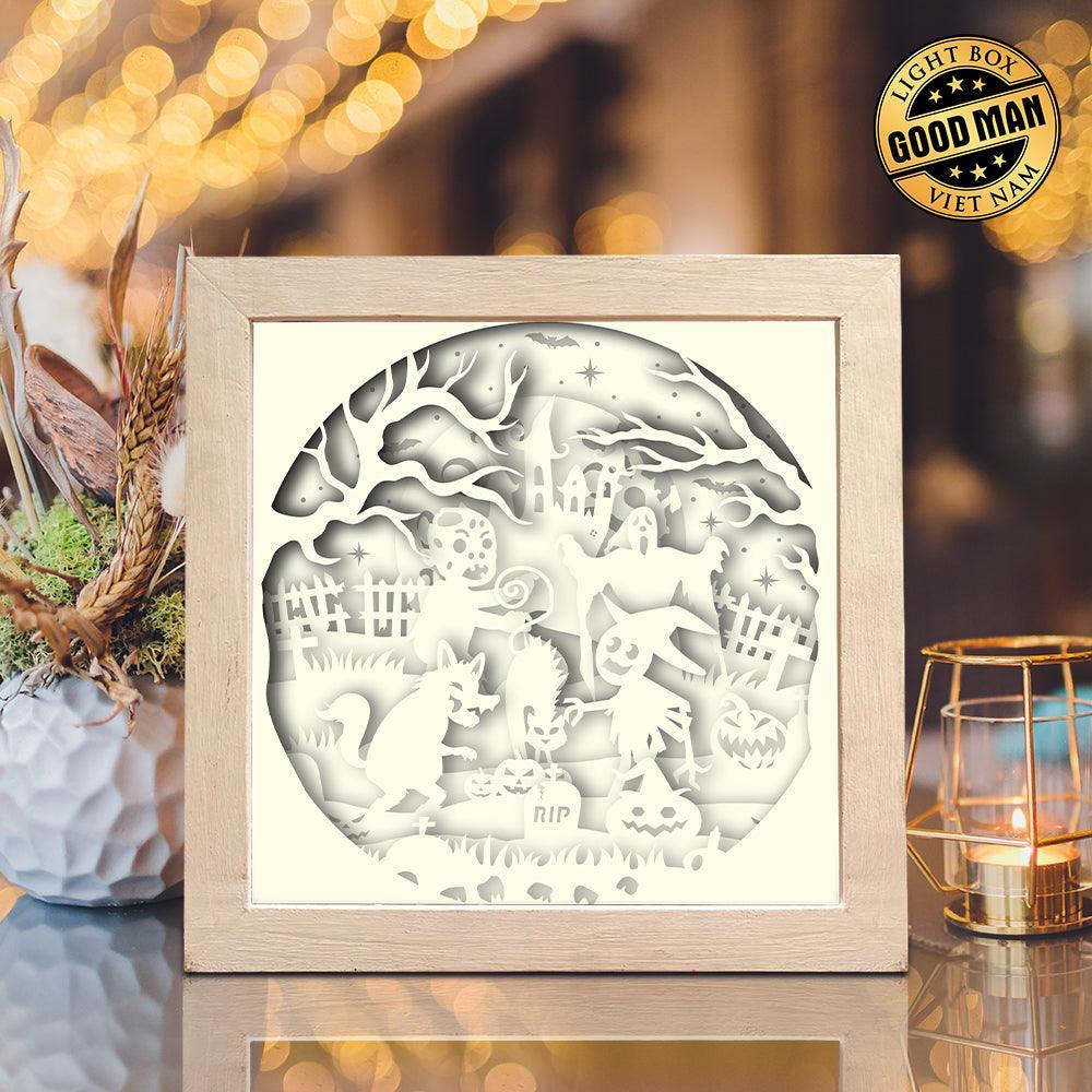 Halloween 38 – Paper Cut Light Box File - Cricut File - 20x20cm - LightBoxGoodMan - LightboxGoodman