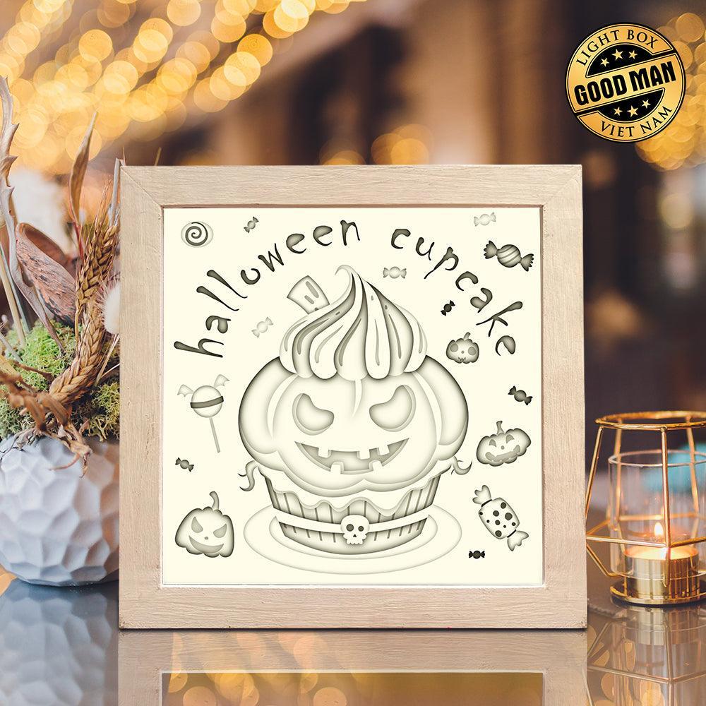 Halloween Cupcake – Paper Cut Light Box File - Cricut File - 20x20cm - LightBoxGoodMan - LightboxGoodman