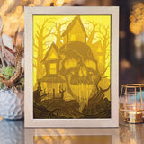 Halloween House – Paper Cut Light Box File - Cricut File - 20x26cm - LightBoxGoodMan - LightboxGoodman