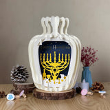 Hanukkah - 3D Pop-up Light Box Vase File - Cricut File - LightBoxGoodMan
