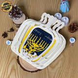 Hanukkah - 3D Pop-up Light Box Vase File - Cricut File - LightBoxGoodMan - LightboxGoodman