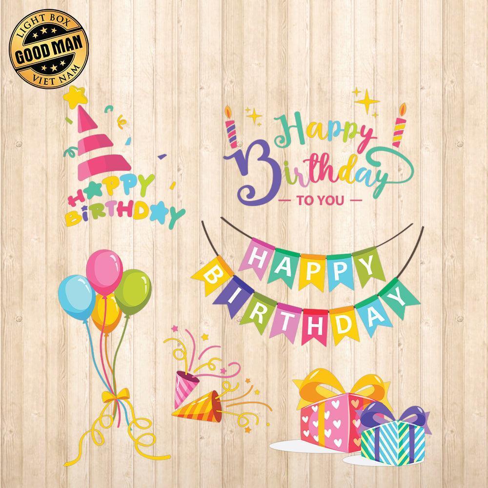 Happy Birthday 1 - Cricut File - Svg, Png, Dxf, Eps - LightBoxGoodMan - LightboxGoodman