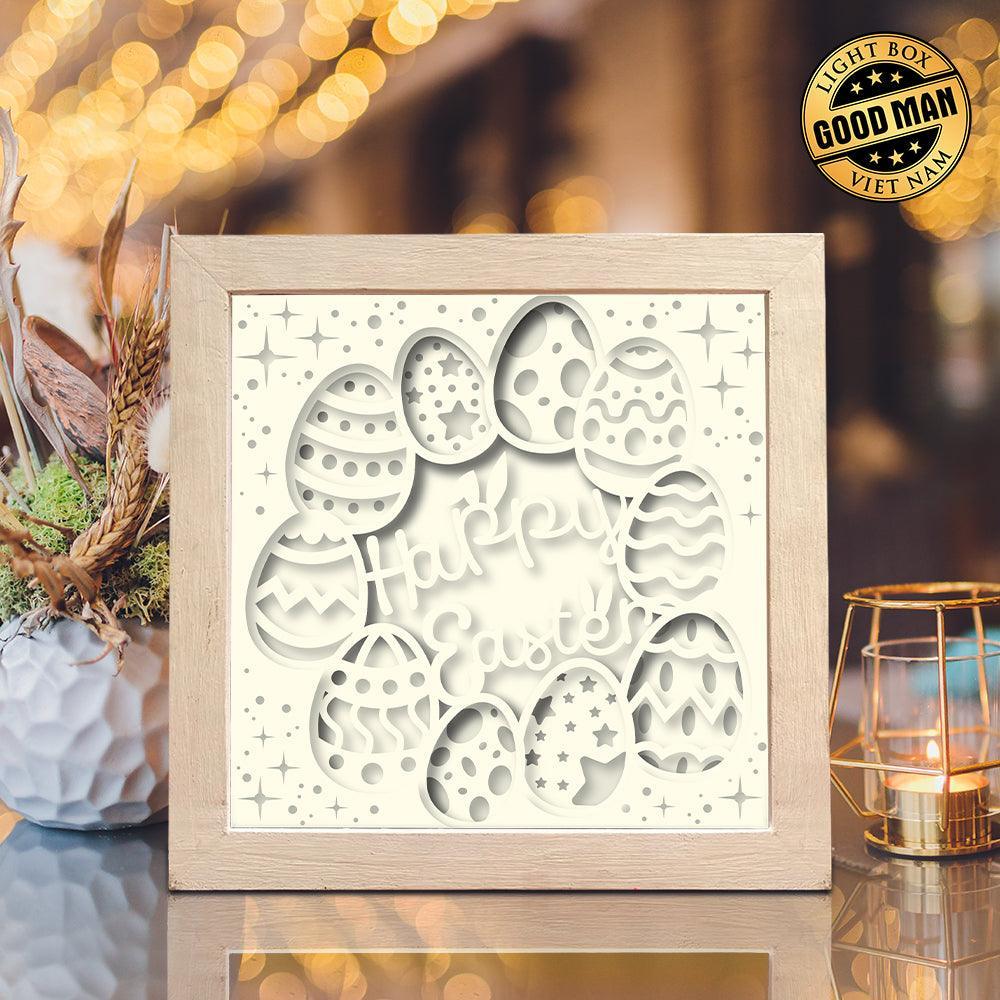 Happy Easter 4 – Paper Cut Light Box File - Cricut File - 8x8 Inches - LightBoxGoodMan - LightboxGoodman