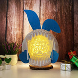 Happy Easter - Easter Bunny 3D Pop-up File - Cricut File - 12.6x7.5" - LightBoxGoodMan - LightboxGoodman