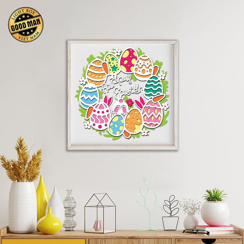 Happy Easter - Paper 3D Layered File - Cricut File - LightBoxGoodMan - LightboxGoodman