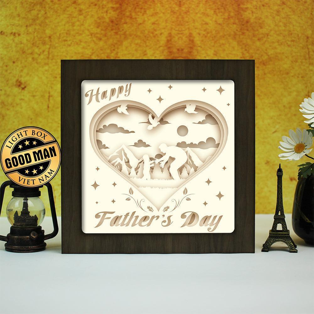 Happy Father's Day 6 – Paper Cut Light Box File - Cricut File - 8x8 inches - LightBoxGoodMan - LightboxGoodman