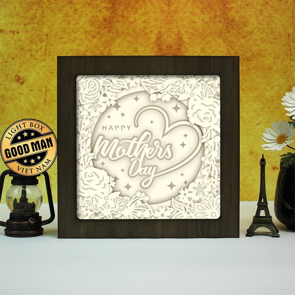 Happy Mother's Day 5 – Paper Cut Light Box File - Cricut File - 8x8 inches - LightBoxGoodMan - LightboxGoodman