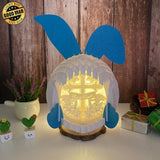 He Is Risen - Easter Bunny 3D Pop-up File - Cricut File - 12.6x7.5" - LightBoxGoodMan - LightboxGoodman