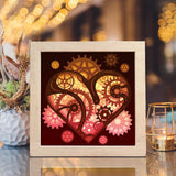 Heart Gear 4 – Paper Cut Light Box File - Cricut File - 8x8 Inches - LightBoxGoodMan