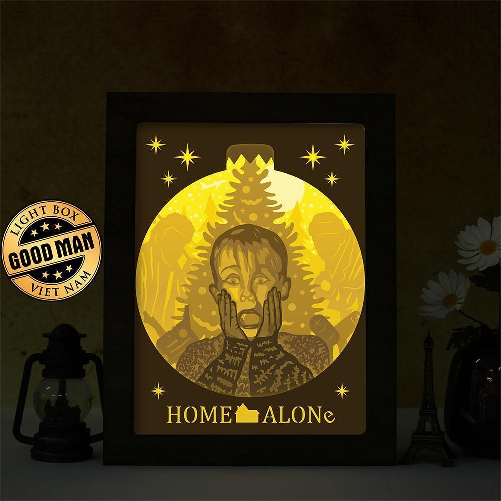 Home Alone - Paper Cut Light Box File - Cricut File - 8x10 inches - LightBoxGoodMan - LightboxGoodman