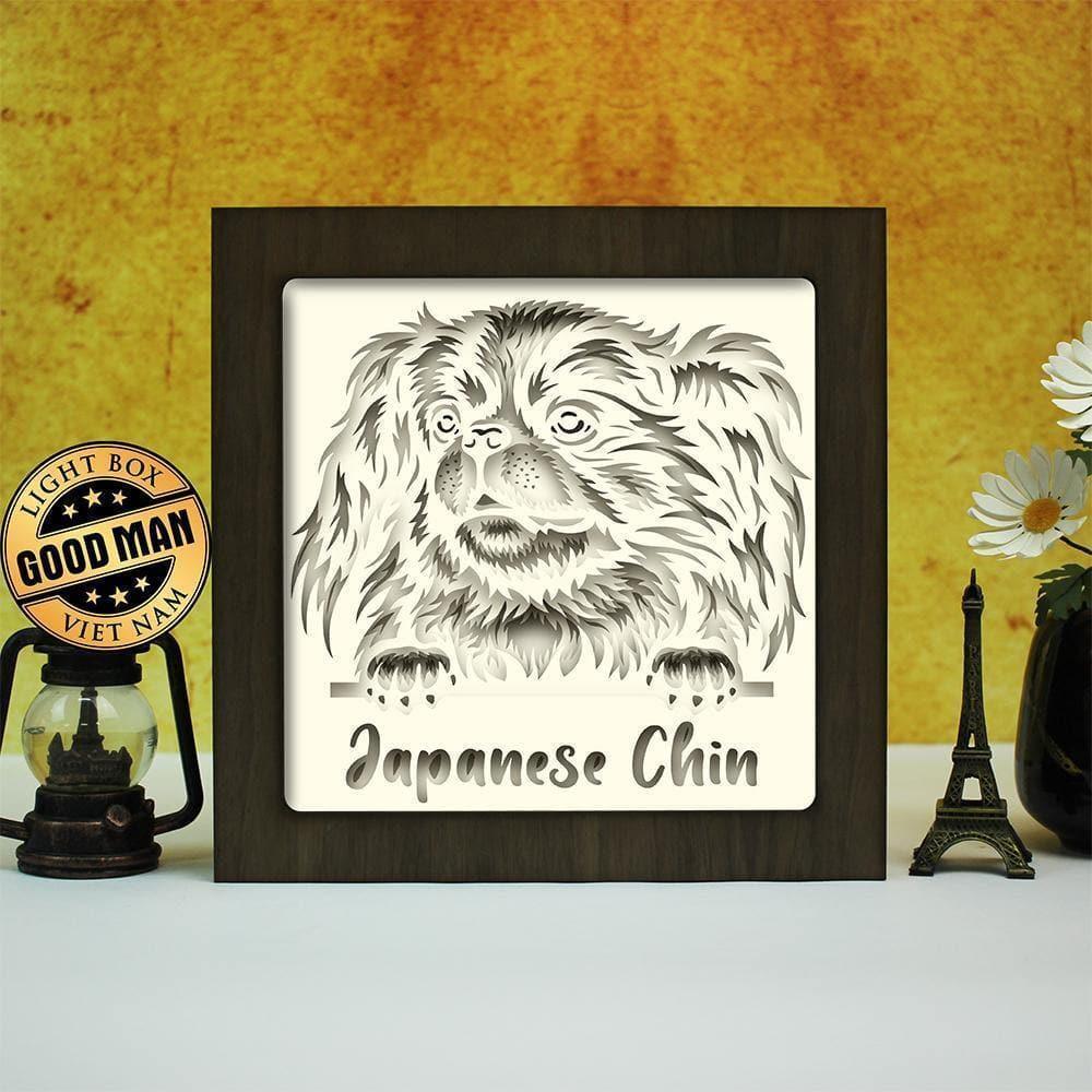 Japanese Chin – Paper Cut Light Box File - Cricut File - 8x8 inches - LightBoxGoodMan - LightboxGoodman
