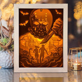 Jason Voorhees Vertical - Paper Cut Light Box File - Cricut File - 20x26cm - LightBoxGoodMan
