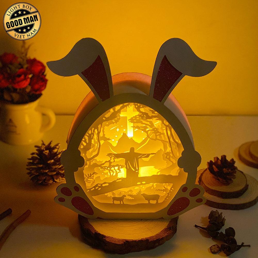 Jesus 1 - Paper Cut Bunny Light Box File - Cricut File - 9,7x7,5 Inches - LightBoxGoodMan - LightboxGoodman