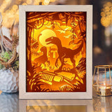 Jurassic Park 1 – Paper Cut Light Box File - Cricut File - 8x10 inches - LightBoxGoodMan