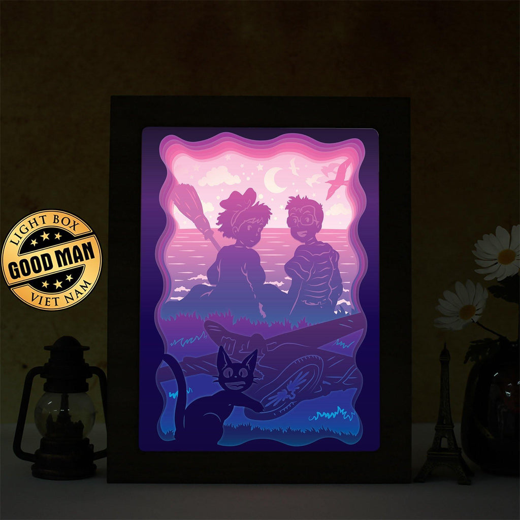 Kiki’s Delivery Service 1 - Paper Cut Light Box File - Cricut File - 20x26cm - LightBoxGoodMan - LightboxGoodman