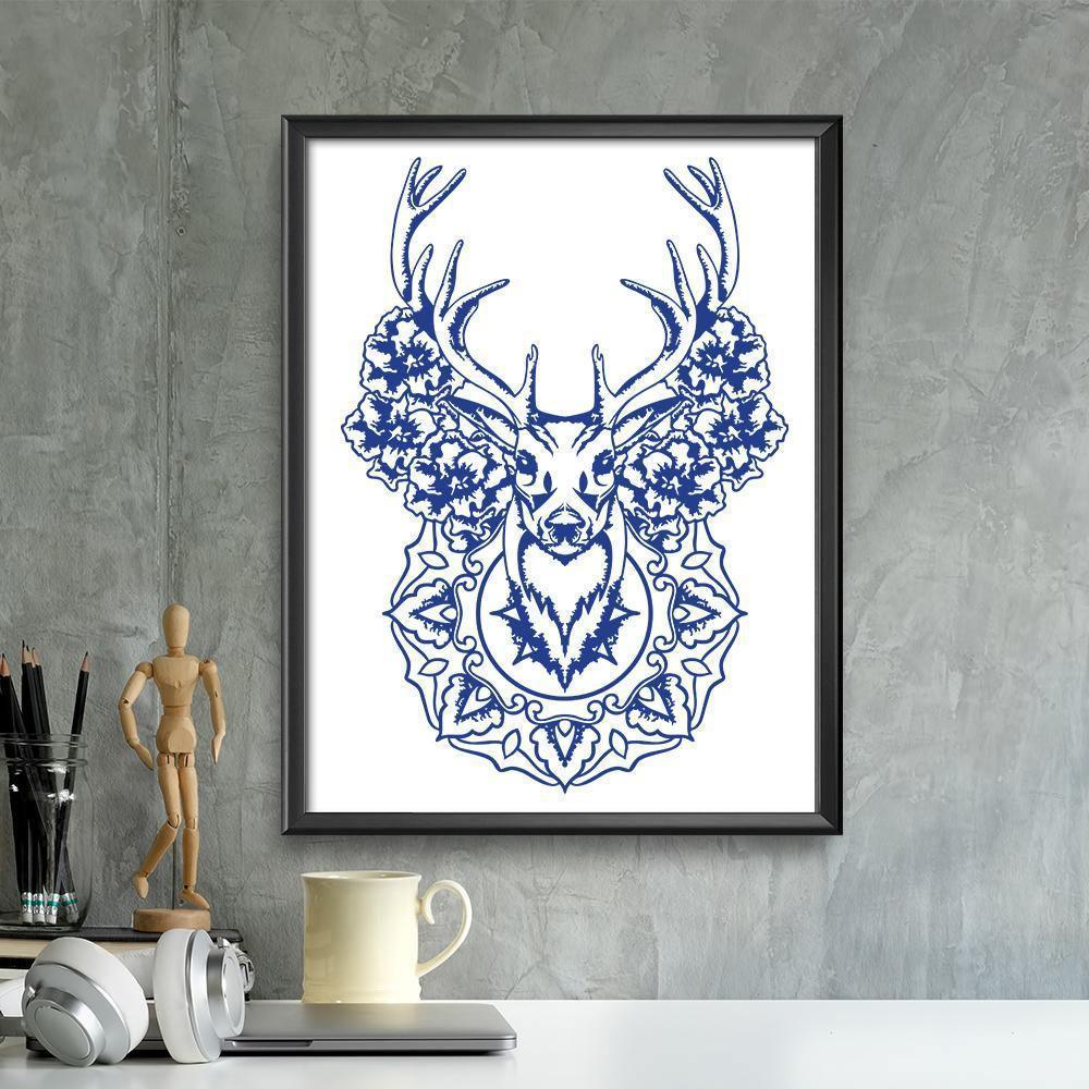Kirigami Deer Mandala – Paper Cutting SVG Template files, 20x27 cm - LightboxGoodman