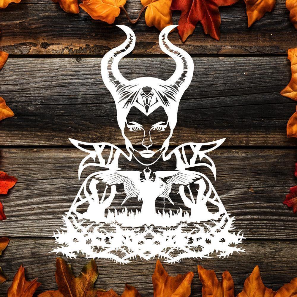 Kirigami Maleficent 1 – Paper Cutting SVG Template files, 20x24 cm - LightboxGoodman