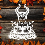 Kirigami Maleficent 1 – Paper Cutting SVG Template files, 20x24 cm - LightboxGoodman