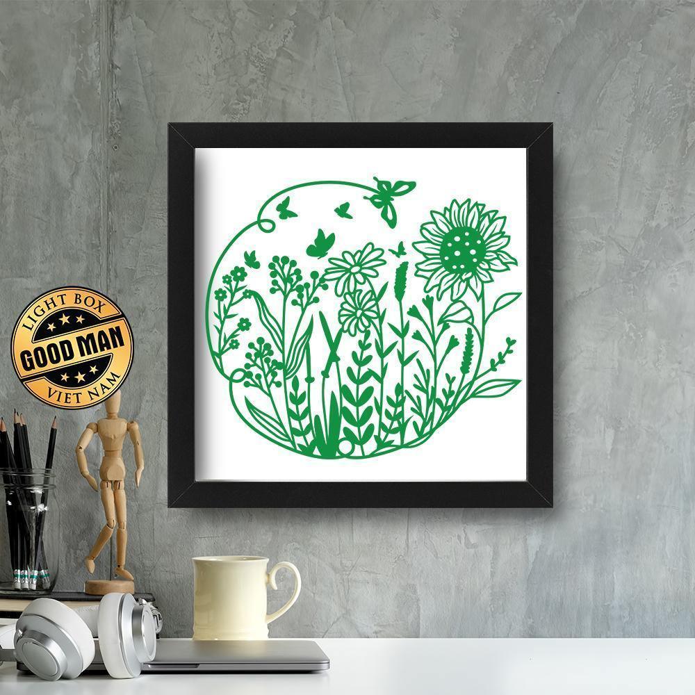 Kirigami Meadow – Paper Cutting SVG Template files, 18x20 cm - LightboxGoodman