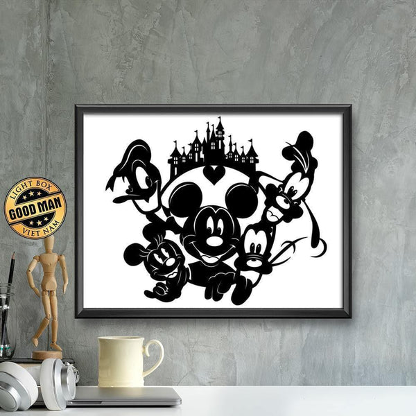 Mickey Mouse Canvas Wall Art, White Sold by at Home