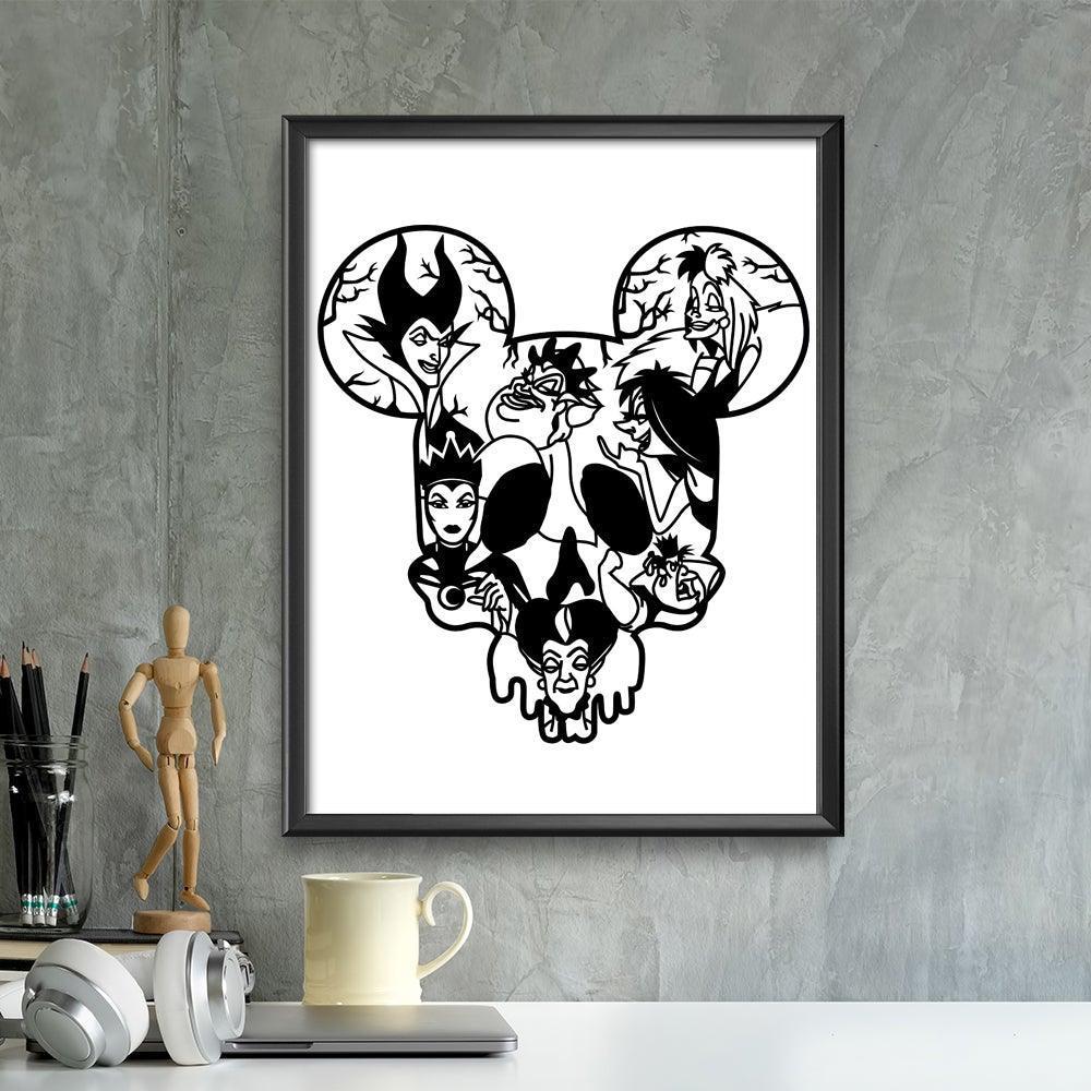 Kirigami Villain Disney – Paper Cutting SVG Template files, 20x22 cm - LightboxGoodman
